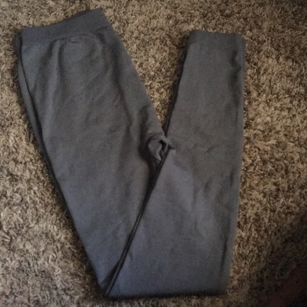Gray Fleece Leggings